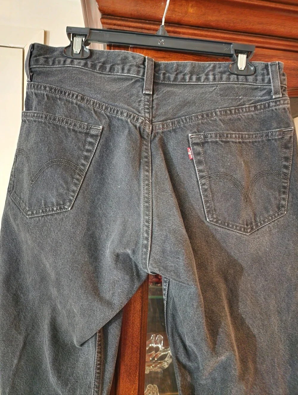 Levis Black 505 Straight Fit Jeans